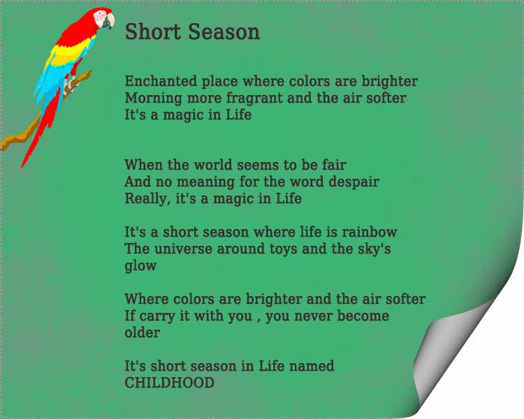 second poem short season park