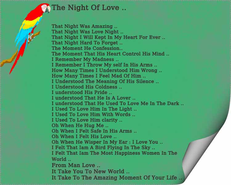 third poem night love special