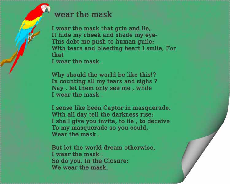 Fourth poem wear mask